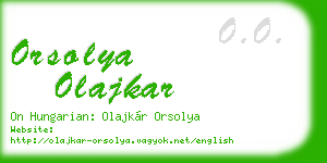 orsolya olajkar business card