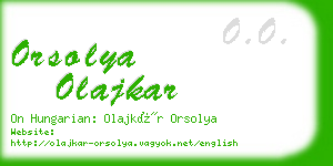 orsolya olajkar business card